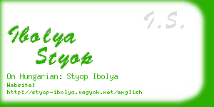 ibolya styop business card